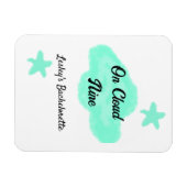 Auf Cloud neun pastellgrünen Wolken Stern Bachelor Magnet (Horizontal)
