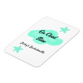 Auf Cloud neun pastellgrünen Wolken Stern Bachelor Magnet (Linke Seite)