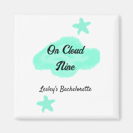Auf Cloud neun pastellgrünen Wolken Stern Bachelor Magnet