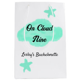 Auf Cloud neun pastellgrünen Wolken Stern Bachelor Mittlere Geschenktüte
