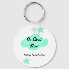 Auf Cloud neun pastellgrünen Wolken Stern Bachelor Schlüsselanhänger