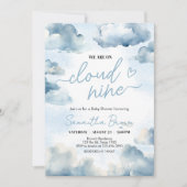 Auf Cloud Nine Baby ShowParty Einladung (Vorderseite)