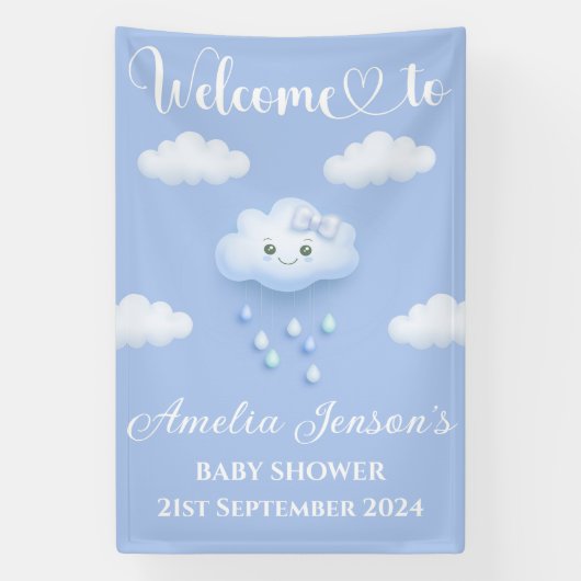Auf Cloud Nine Baby Showwall Banner/Willkommenszei Banner (Vertikal)