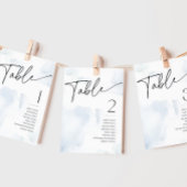 Auf Cloud Nine Blue Brautparty Name Tischnummer