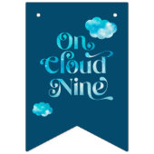 Auf Cloud Nine Blue Happy Birthday Party Deco Wimpelkette (Erste Fahne)