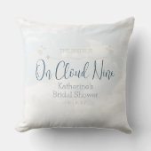 Auf Cloud Nine Chic Elegantes Brautparty Party Kissen (Vorderseite)