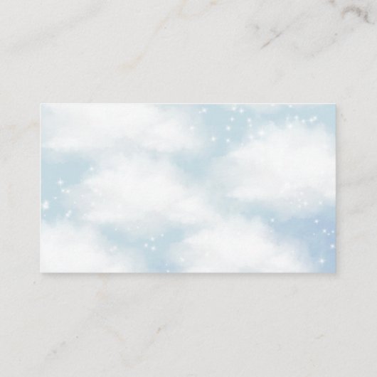 Auf Cloud Nine Dreamy Clouds Blue Books for Baby Begleitkarte (Rückseite)