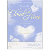 Auf Cloud Nine Elegante Script Baby Shower Gold Folieneinladung
