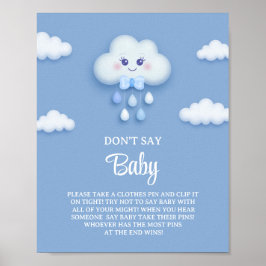 Auf Cloud Nine Modern Blue gibt es kein Babyspiel- Poster