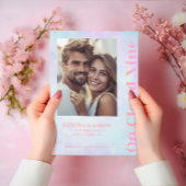 Auf Cloud Nine moderne Pastellhochzeit retten das Einladung