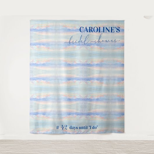 Auf Cloud Nine Pastell Brautparty Begrüßungszeiche Wandteppich (Vorderseite)