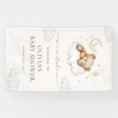 Auf Cloud Nine Teddy Bear Baby Dusche Willkommen Banner (Horizontal)