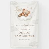 Auf Cloud Nine Teddy Bear Baby Dusche Willkommen Banner (Vertikal)