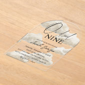 Auf Cloud Nine Watercolor Beige Brautparty Acryleinladungen (Ablage )