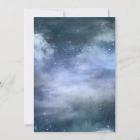 Auf Cloud Nine Wedding Einladung (Rückseite)