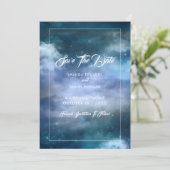 Auf Cloud Nine Wedding Save The Date (Stehend Vorderseite)