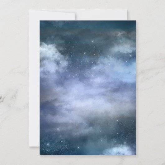 Auf Cloud Nine Wedding Save The Date (Rückseite)