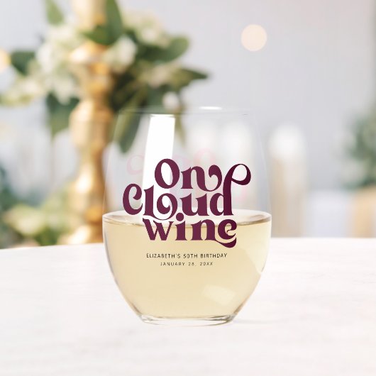 Auf Cloud Wine Custom Weinglas Ohne Stiel (Insitu (Hochzeit))