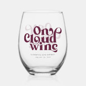 Auf Cloud Wine Custom Weinglas Ohne Stiel (Vorderseite)