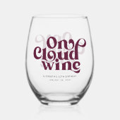 Auf Cloud Wine Custom Weinglas Ohne Stiel (Rückseite)