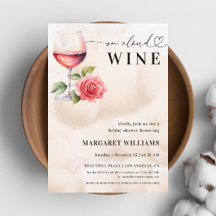 Auf Cloud Wine Theme Heft Script Brautparty Einladung