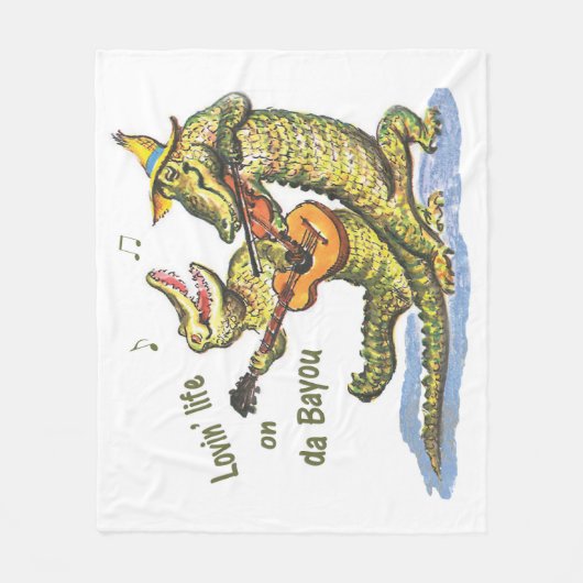Auf da Bayou Fleecedecke (Vorderseite)