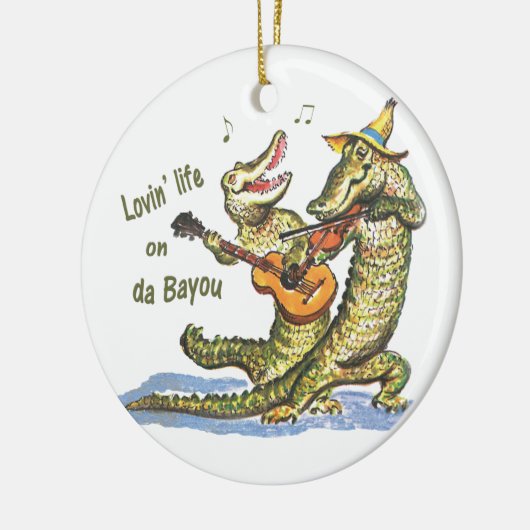 Auf da Bayou Keramikornament (Links)
