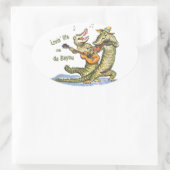 Auf da Bayou Ovaler Aufkleber (Tasche)