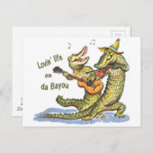 Auf da Bayou Postkarte (Vorne/Hinten)