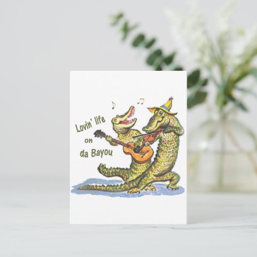 Auf da Bayou Postkarte (Stehend Vorderseite)