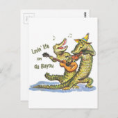 Auf da Bayou Postkarte (Vorne/Hinten)