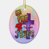 Auf das Christliche Kreuz Jesu Keramik Ornament (Rechts)