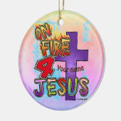 Auf das Christliche Kreuz Jesu Keramik Ornament (Links)