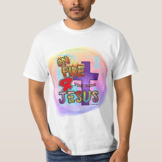 Auf das Christliche Kreuz Jesu T-Shirt (Vorderseite)