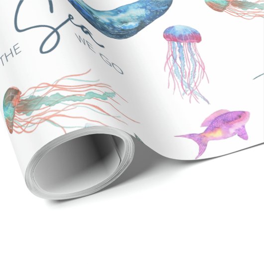 Auf das Meer gehen wir zum Wrackpapier Geschenkpapier (Rolleneckpunkt)