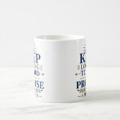 Auf das Versprechen gerichteten Blick bewahren Bib Kaffeetasse (Mittel)