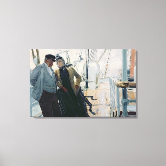 Auf Deck (Öl auf Leinwand) Leinwanddruck (Vorderseite)