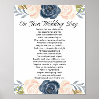 Auf deinem Hochzeitstag Hochzeitgedicht Poster
