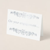 Auf deiner Verlobung... Silber. Folienkarte (Vorderseite)
