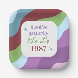 Auf dem 30. Geburtstag Lasst uns Party wie 1987 ma Pappteller