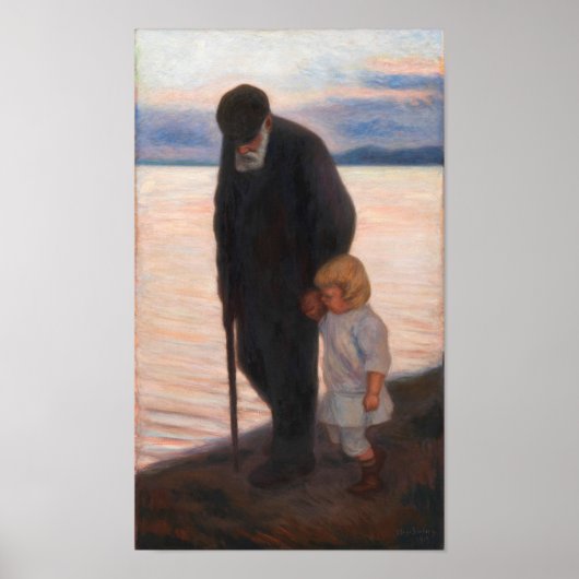 Auf dem Abend, Hugo Simberg Poster (Vorne)