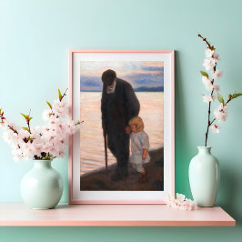 Auf dem Abend, Hugo Simberg Poster