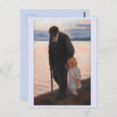 Auf dem Abend, Hugo Simberg Postkarte (Vorne/Hinten)