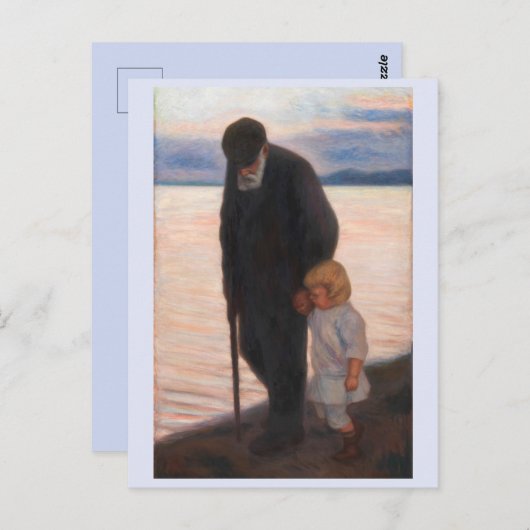 Auf dem Abend, Hugo Simberg Postkarte (Vorne/Hinten)