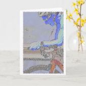 Auf dem Aero-Stangen Malen Karte (Gelbe Blume)