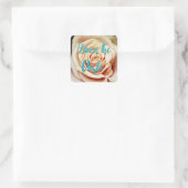 Auf dem Aisle Hochzeitsticker Quadratischer Aufkleber (Tasche)