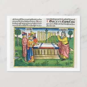 Auf dem Altar blühen die Nummern 17 1-11 von Aaron Postkarte