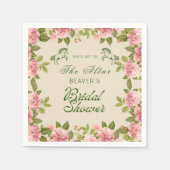 Auf dem Altar Derby Floral Brautparty Serviette (Vorderseite)