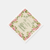 Auf dem Altar Derby Floral Brautparty Serviette (Ecke)