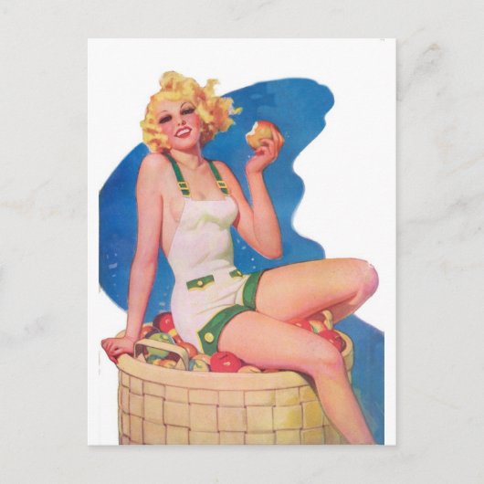 Auf dem Apfelkarren Postkarte (Vorderseite)
